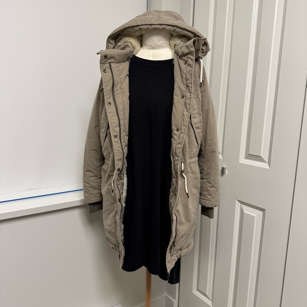 Wilfred faux fur parka